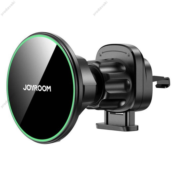 Автомобільний тримач із бездротовою зарядкою Joyroom JR-ZS412 Magnetic Wireless Car Charger Holder 15W Black